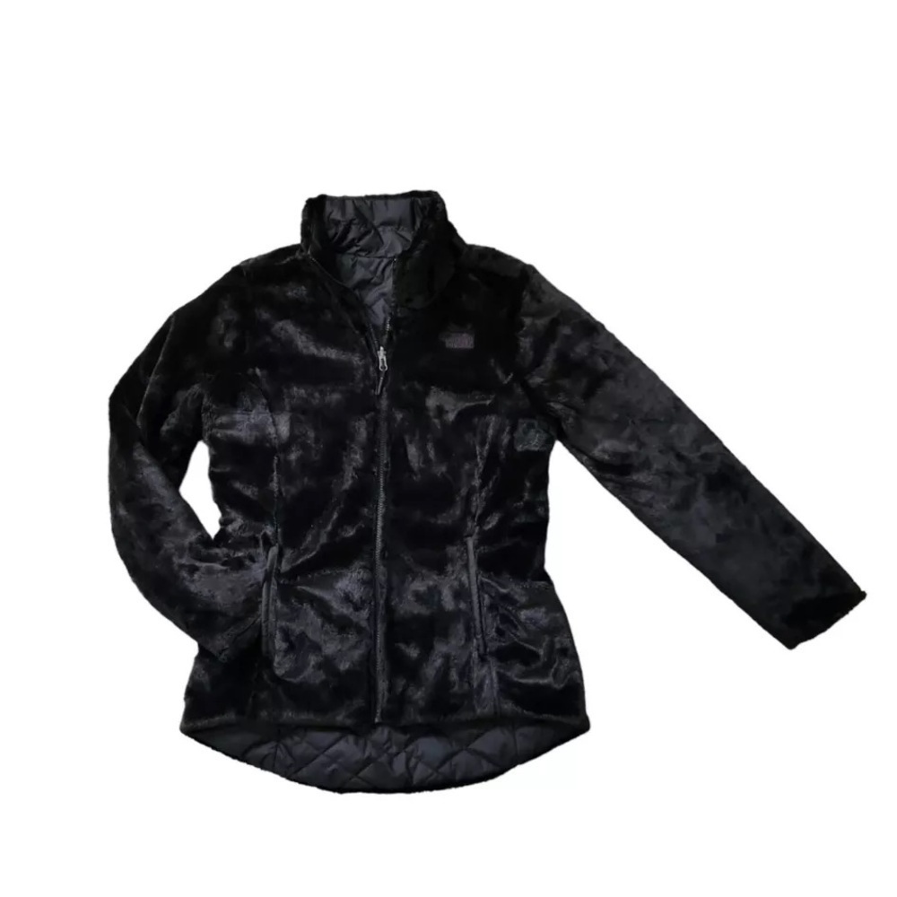The North Face Reversible Mossbud Insulated Jacket Full Zip Faux Fur Down Black. - Picture 7 of 15